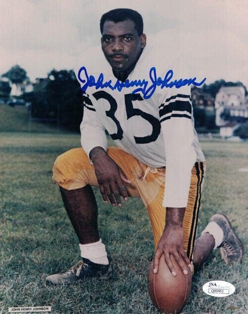John Henry Johnson Autografirani Pittsburgh Steelers 8x10 Photo JSA 11842 - Autografirane NFL fotografije
