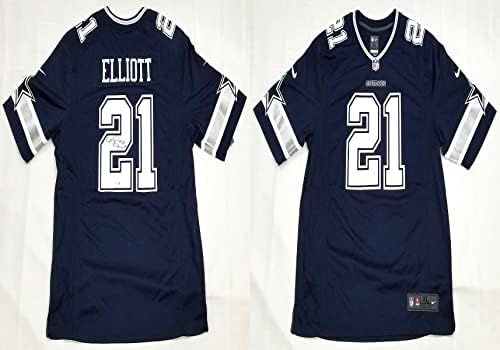 Ezekiel Elliott Autographid Dallas kauboji Nike Blue Jersey Beckett svjedočio - Autografirani NFL dresovi