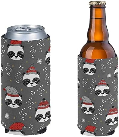 Joylamoria božićna panda držač pića toplina izolirana može hladnija za žene, tiskana 12oz can hladnija pokrova za bočicu s energetskim