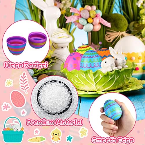 100kom plastična uskršnja jaja prazna plastična tiskana jaja glomazna plastična jaja za punjenje uskršnjih košara vrećica slatkiša