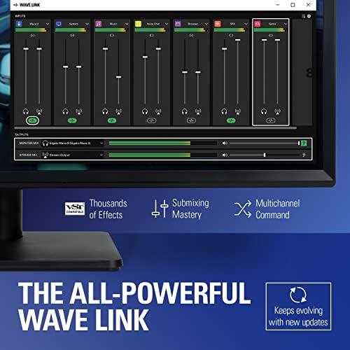 Elgato Wave: 3 mikrofon s MIC ARM Low Profile, potpuno podesiv s kanalom za upravljanje kabelom, savršen za podcast, streaming, igranje,