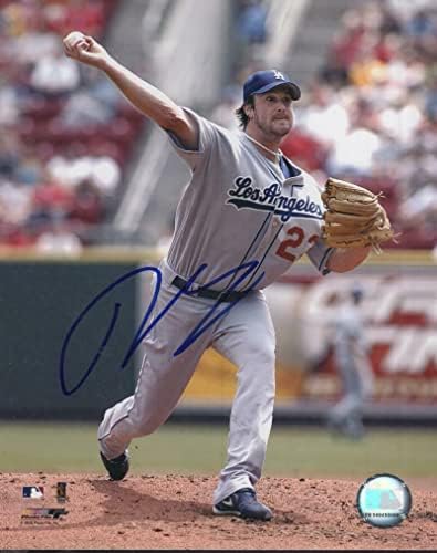 Derek Lowe Los Angeles Dodgers potpisao je Autographed 8x10 Fotografija W/CoA - Autografirane MLB fotografije