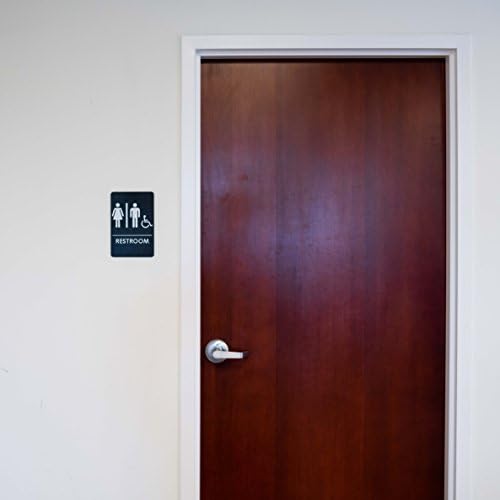 Unisex znak za toalet za toalet pristupačni hendikep, znak za vrata u kupaonici u skladu s uredima, poduzećima i