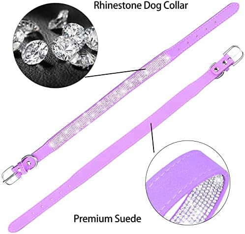 PetPubgnzs Rhinestone Dog ovratnik mekana baršunasta kožna mačja ovratnici Slatki luksuzni dijamantski obloženi ogrlica za ogrlice