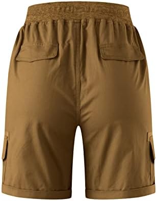 Kratke kratke hlače za žene ležerne ljetne lagane mekane elastične elastične struke Bermuda teretni kratke hlače s džepovima ženske