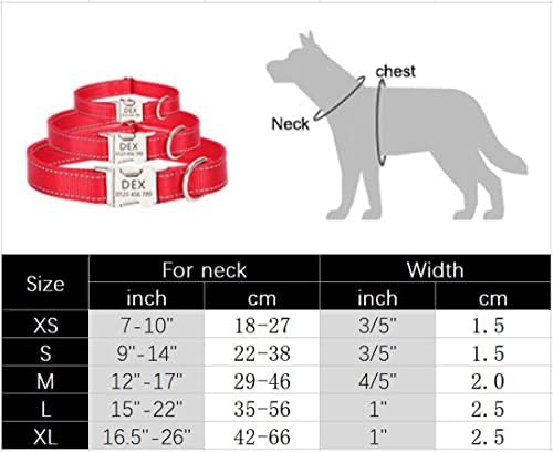 Personalizirani prilagođeni reflektivni ovratnik za pse, besplatno ugravirana naziva Naziv ID oznaka, mekani najlon puna metalna kopča