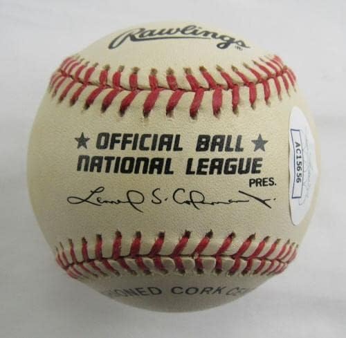 Warren Spahn potpisao autografski autogram Rawlings Baseball W/InSC JSA AC15656 - Autografirani bejzbol
