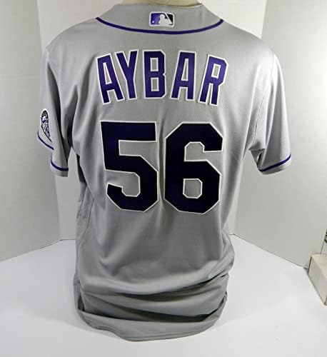 2022 Colorado Rockies Yoan Aybar 56 Igra izdana Grey Jersey 46 DP36911 - Igra korištena MLB dresova
