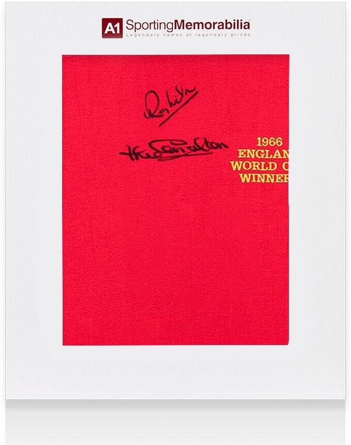 Ray Wilson i Jack Charlton potpisali košulja - pobjednici Svjetskog kupa u Engleskoj 1966. - Poklon - Autografirani nogometni dresovi
