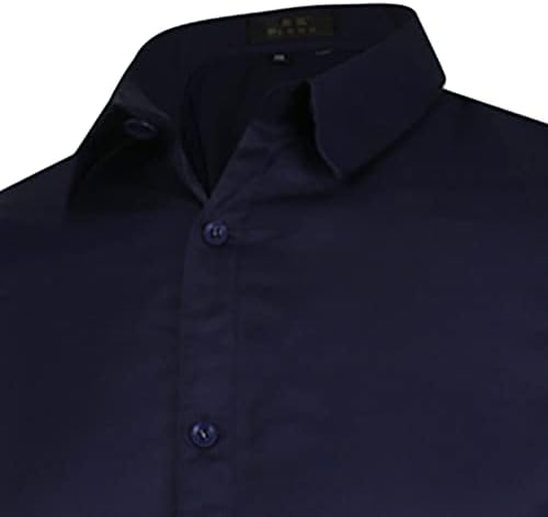 DGKAXIYAHM Osnovna modna modna lagana lagana košulja s dugim rukavima Čvrsta svjetlost vitkih košulja za reverze Poslovna baggy fit