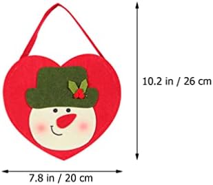 * 3pcs božićne torbe netkana torba božićna poklon torba za slatkiše božićna torba u obliku srca Jelen snjegović Djed Mraz Torbe za