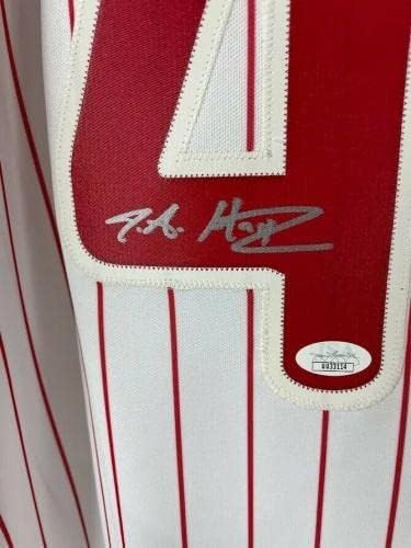JA Happ potpisao je autogramirani Phillies Majestic Jersey JSA - Autografirani MLB dresovi