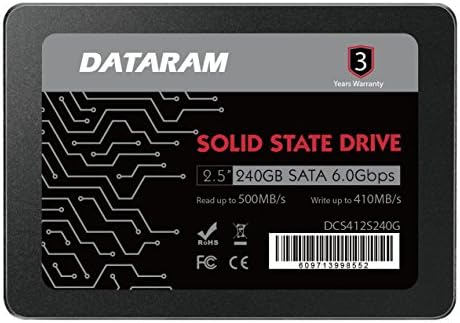 Dataram 240 GB 2,5 SSD pogon SOLID STATE DISES Kompatibilan s Asrock Fatal1ty Z170 Gaming K4