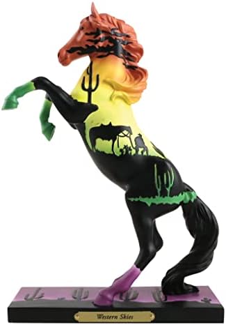 ENESCO Trag oslikanih ponija, figurica konja Western Skies, 10,35 inča, višebojan