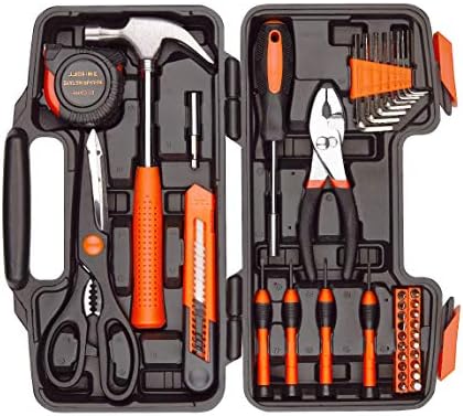 39-dijelni set alata-komplet alata za kućne ručne alate, komplet alata za popravak s prijenosnim kućištem za pohranu alata