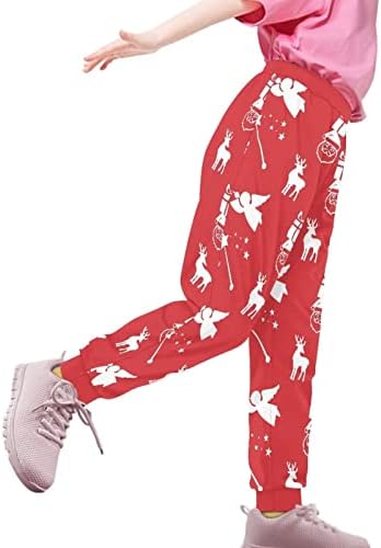 Za dizajn djece atletski trenezoni djevojke božićne jogger hlače casual povlačite hlače za performanse aktivne sportske hlače