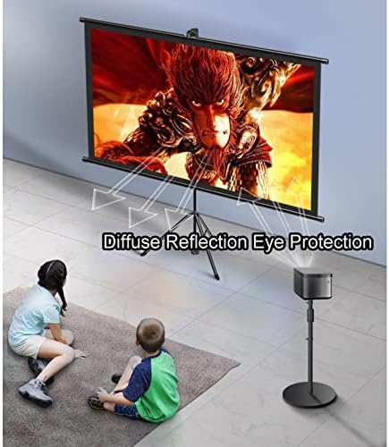 Zaslon projektora sa postoljem, vanjski/zatvoreni projektor zaslon 16: 9 4K Full HD za kućno kino, uredski prezentacija