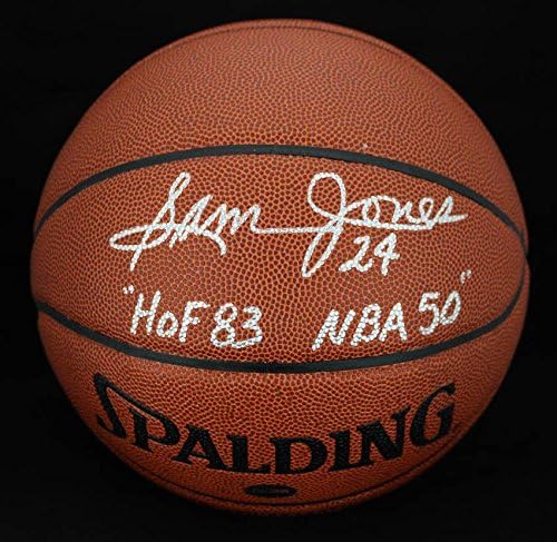 Sam Jones potpisao I/O Basketball Boston Celtics Hof 83 NBA 50 PSA/DNK Autographed - Autographd Basketball