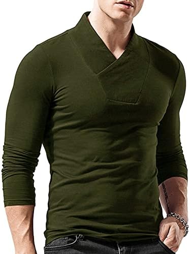 Jeke-dg Turtleneck topli džemper dugi rukav pulover ovratnik za ovratnik majice Čvrsta majica s V-izrezom Polo majica Zimska dna majice