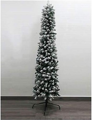 Caixin olovka Umjetno božićno drvce, Deluxe Sturdy Snoin je natapao vitkim plamenom rezistentnim za odmor u metalu Stand-6,9ft