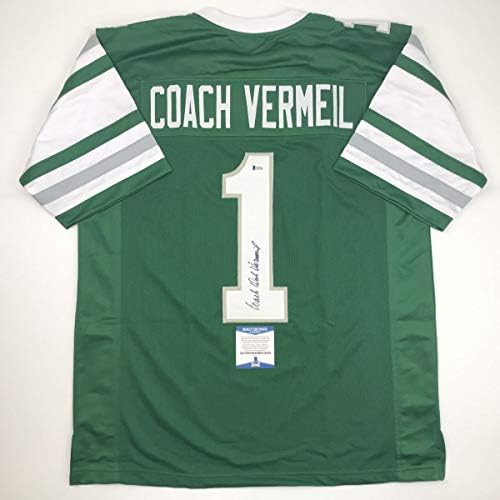 Autografirani/potpisani Dick Vermeil Philadelphia Green Football Jersey JSA CoA