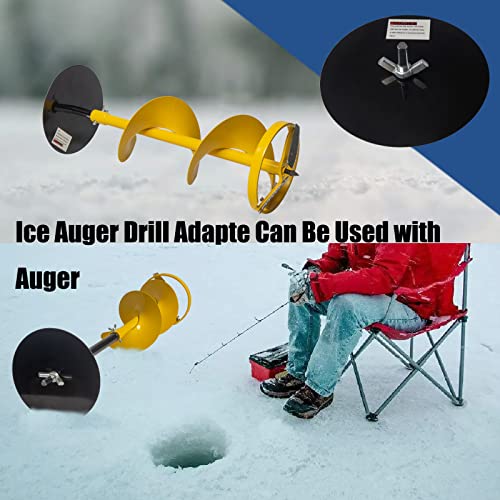 Luseiya ledeni adapter za bušenje - precizni izdržljivi nehrđajući čelik sa sigurnosnim čepom diska, ribolov se uklapa u bit chuck