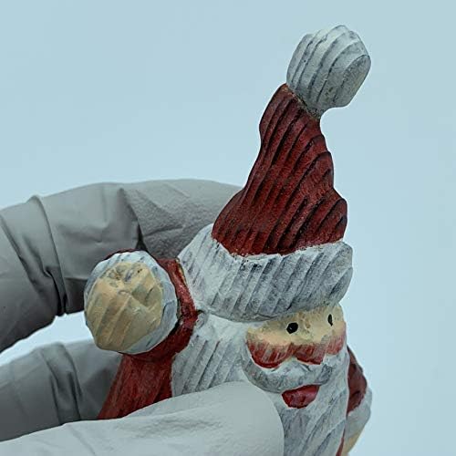Nenabavljeno ručno isklesano drveno drveno Djed Mraz figurice Merry Wood skulptura Kolekcije drva za kolekciju drva ručno rezbarena