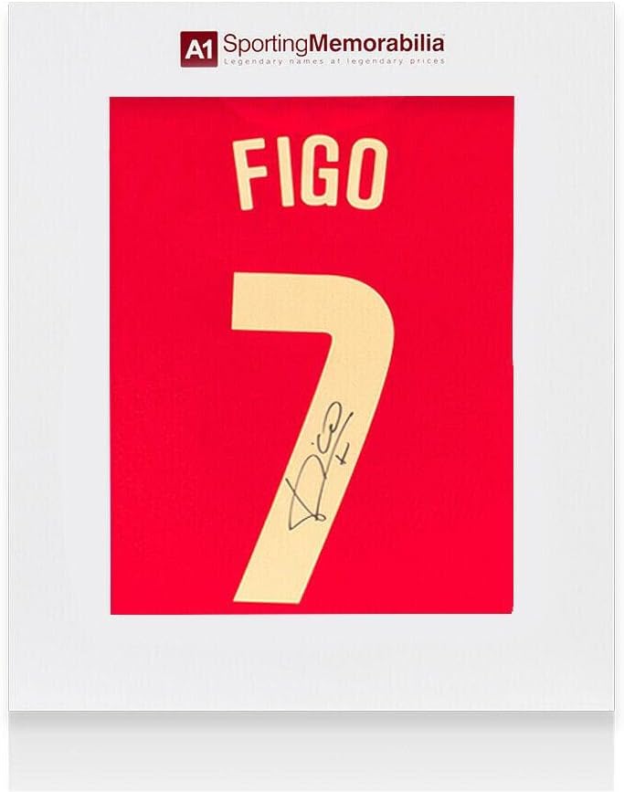 Luis Figo Potpisana Portugalska košulja - 2020-2021, broj 7 - Poklon kutija Autogram - Autografirani nogometni dresovi