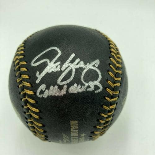 Reggie Jackson 1977 World Series 3 Domaće trke potpisali su bejzbol s bacačima JSA - Autografirani bejzbol