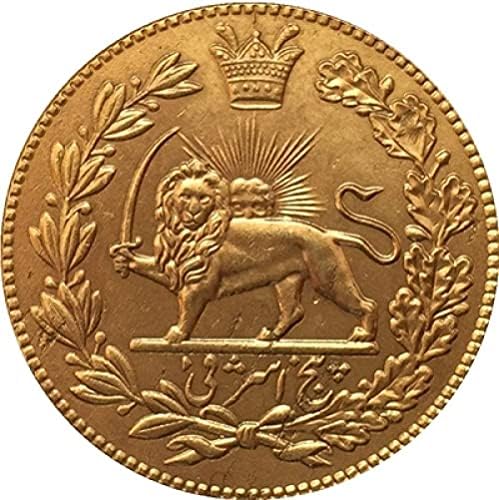 Iran 1919. 5 TUMAN novčići Kopirajte 28 mm Kopiranje ukrasa Zbirke poklona
