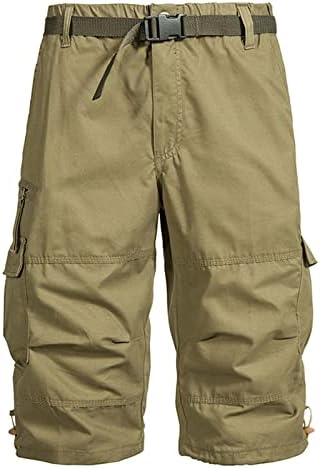Muški rad teretni kratke hlače srednjeg struka višestrukog džepa kratke hlače povremene sportove hlače kapri pješačke ribolovne camo