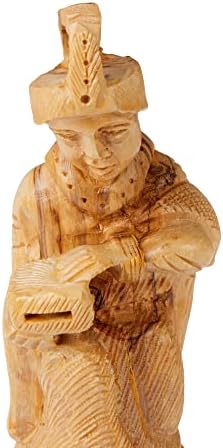 Prizor za rođenje detaljne figure postavljene ručno izrađene maslinove rezbarene skulpture