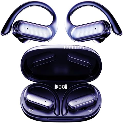 Bluetooth slušalice, bežične ušne uši, hi-fi TWS za trčanje slušalica s kukama za uši, Bluetooth 5.3 Sportske ušne ušice, ušne pupoljke