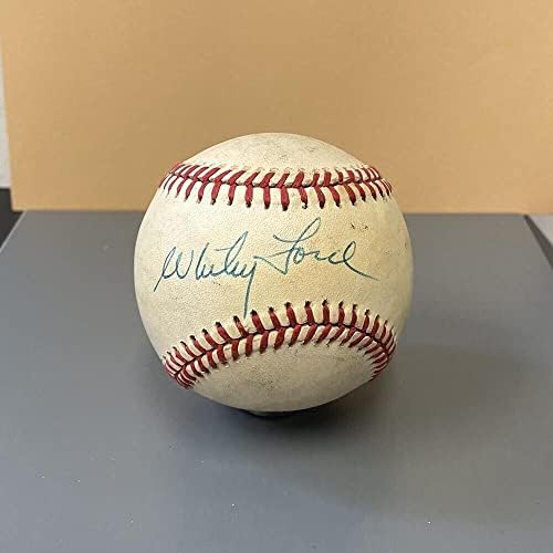 Whitey Ford Hofer potpisao je OAL B Brown Baseball Auto s B&E hologramom - Autografirani bejzbol