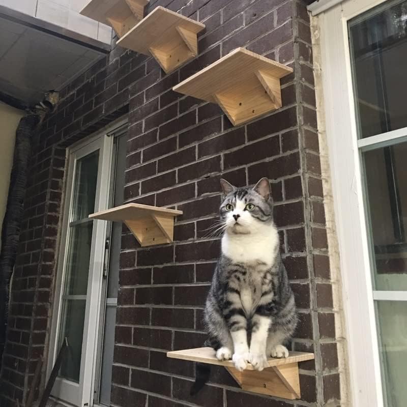 Orah mačje drvo mačji penjački okvir zidna ploča drvena platforma za skakanje mačaka namještaj za kućne ljubimce mačić odskočna daska