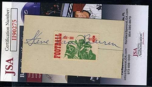 Steve Van Buren JSA Coa Ručno potpisana izložba nogometnih maraka iz 1969. godine - Autogram s autogramima - Autografirani nogomet