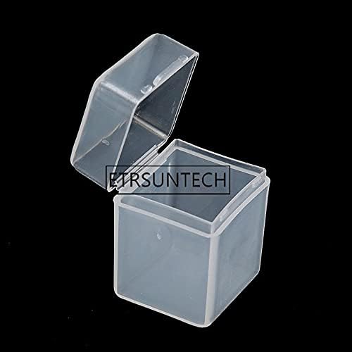 Anncus 1000pcs Mini plastični kontejner Square Flip Skladištenje Mali komplet kućišta Nakit Organizator slatkiša prijenosni slatkiš