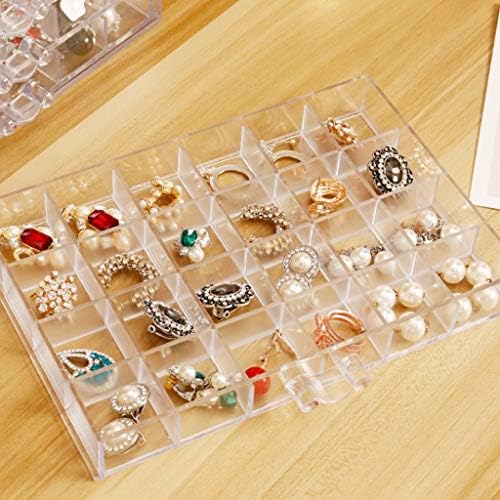 Kutija za nakit Prozirne naušnice i naušnice kutija za skladištenje nakita, isječci u ušima Organiziraju kutiju s više slojeva 120
