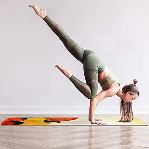 Debela Protuklizna prostirka za vježbanje i fitness 1/4 s printom zahvalne bundeve za jogu, pilates i podnu kondiciju