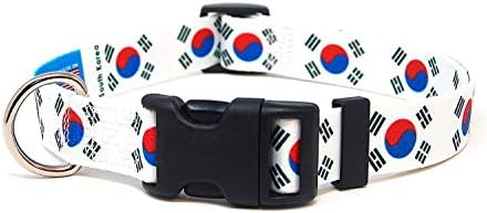 Ovratnik za pse s zastavom Južne Koreje | Izvrsno za nacionalne praznike, posebne događaje, festivale, dane neovisnosti i svaki dan