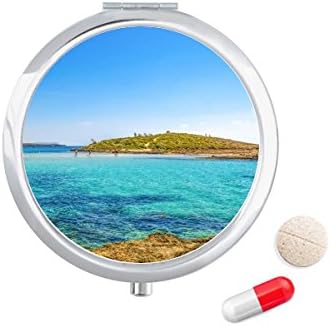 Oceanska voda Otok znanost priroda slika kutija za tablete džepna kutija za pohranu lijekova spremnik za doziranje