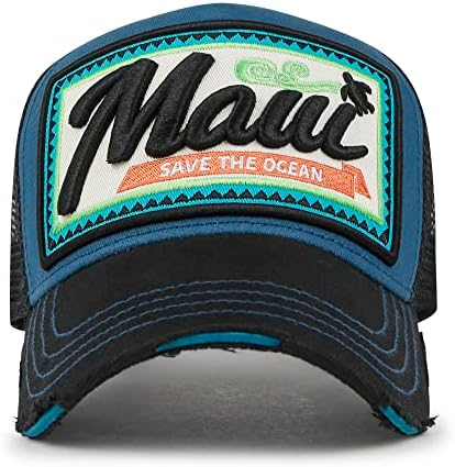 Ililily Maui Empoidery Patch casual mrežica za bejzbol kapu