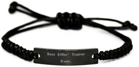 Narukvica od crnog užeta za motivacijskog trenera, najbolji svjetski učinkoviti trener, poklon za prijatelje, sarkastični pokloni vođe