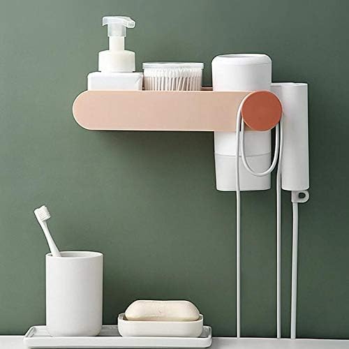 UXZDX Cujux držač za sušenje kose samoljepljiva zidna montirana šampon za tuširanje polica multifunkcionalna kupaonica stalak za sušilo