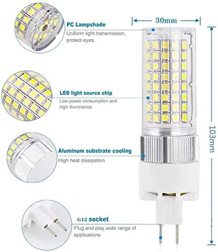 912 LED kukuruzna svjetiljka od 20 vata bez podešavanja svjetline, ekvivalentna halogenu od 150 vata, toplo bijela 3000 K, kut snopa