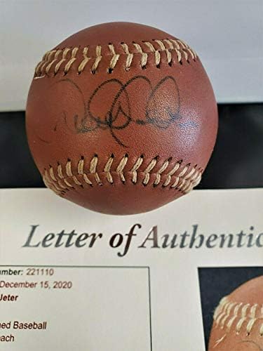 Derek Jeter Autogram potpisao je trener ograničenog izdanja Brown Leather Baseball JSA - Autografirani bejzbols