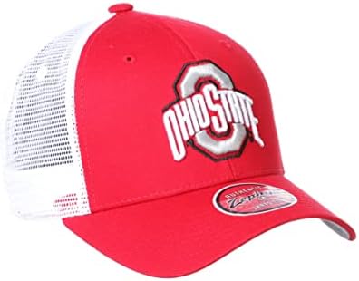 Muška bejzbolska kapa s podesivim patentnim zatvaračem, crvena bejzbolska kapa države Ohio, Podesiva