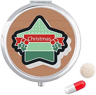 Božićna zvijezda ikona božićnog crtića kutija za tablete džepna kutija za pohranu lijekova spremnik za doziranje