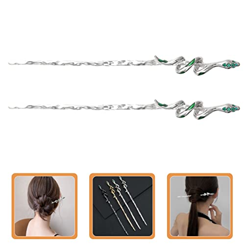 LALAFINA štapić za kosu vosak 2pcs štapići za zmijsku kosu Kineski stil pokrivala za glavu Hanfu Vilica za kosu kopča za kosu štapić