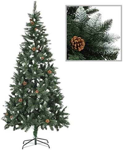 Vidaxl Umjetno božićno drvce s LED -ovima i borovim konusima praznični božićni rum za sezonski ukras ukras zaslon kućni ured dekor